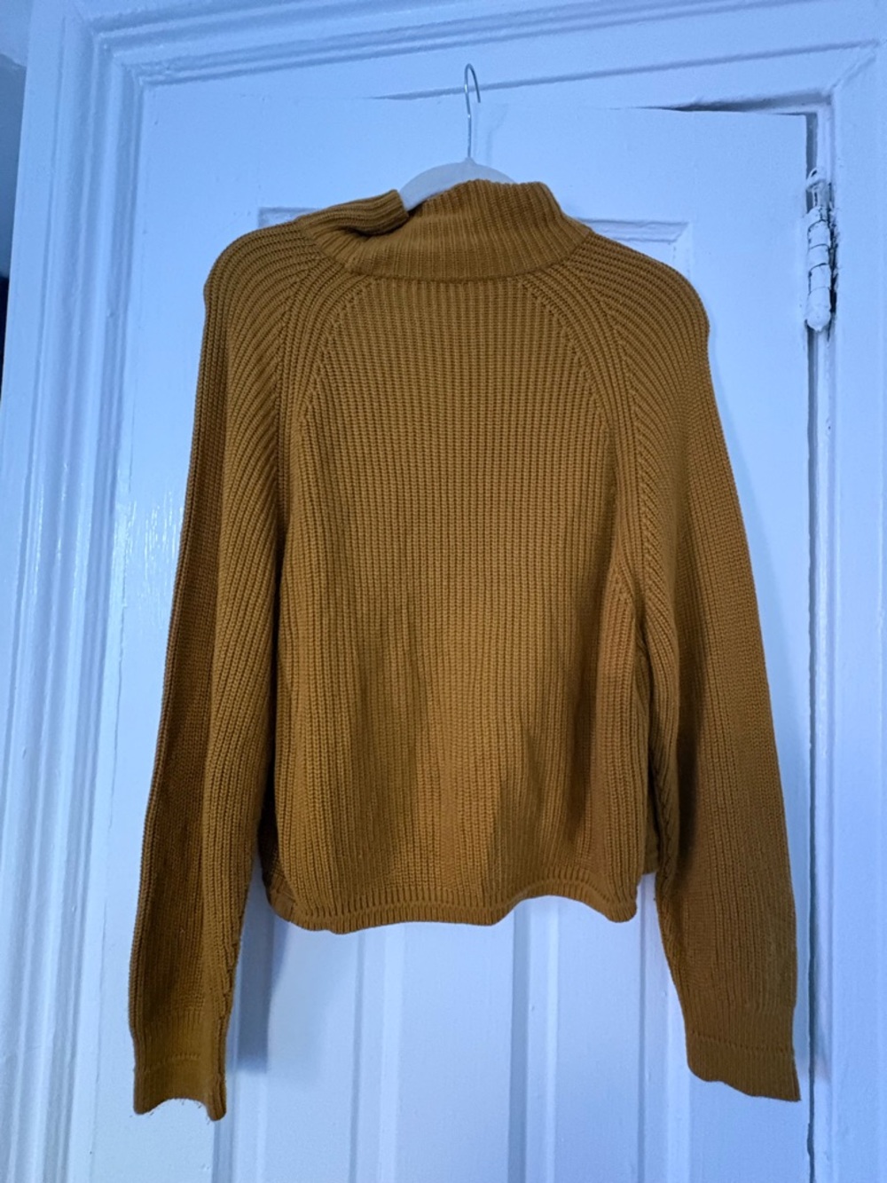 Lululemon Mustard Rib-Knit Mock Neck Sweater